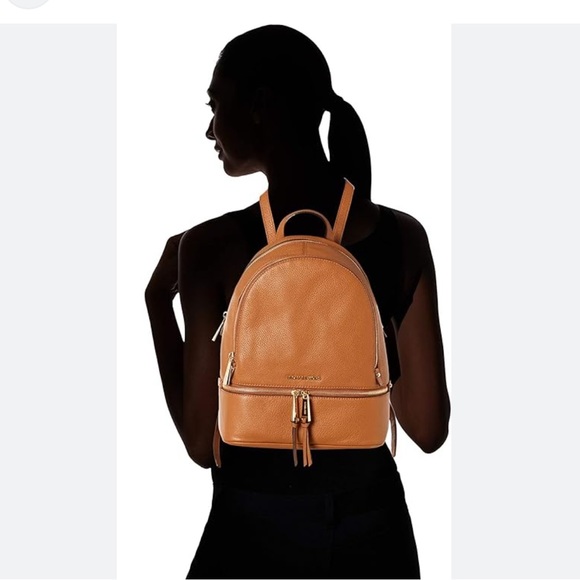 MICHAEL KORS Leather Backpack - Acorn - Picture 2 of 11